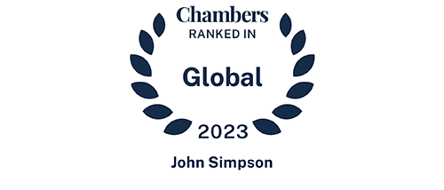 John Simpson - Ranked in - Chambers Global 2023