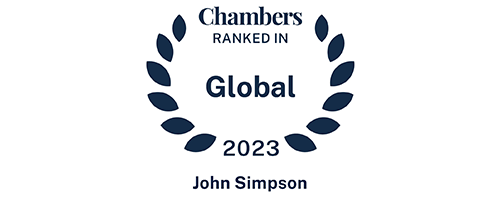 John Simpson - Ranked in - Chambers Global 2023 John Simpson - Ranked in - Chambers Global 2023